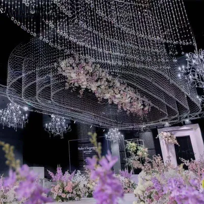 High Quality Crystal Glass Beads Curtains for Hanging Party Wedding Decoration