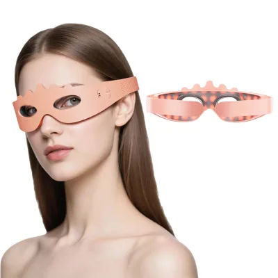 Rechargeable Magnetic Charging Eye Massager With Red Light Therapy 7 Colors LED for Dark Circles Eye Bags Care for Men and Women