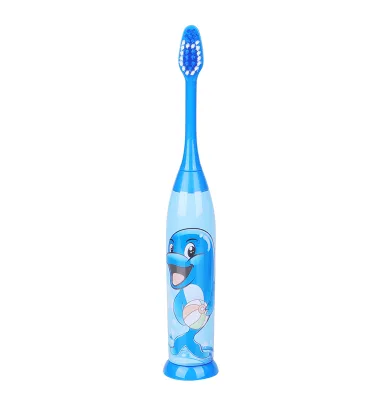 Cartoon Decorated Kids Electric Toothbrush IPX4 Waterproof Slim Handle with Polish Bristle Sonic Toothbrushes
