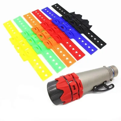 Universal Silicone Exhaust Muffler Tailpipe Protective Cover Guard Motorcycle Spare Parts Heat Shield Air Shipping Available