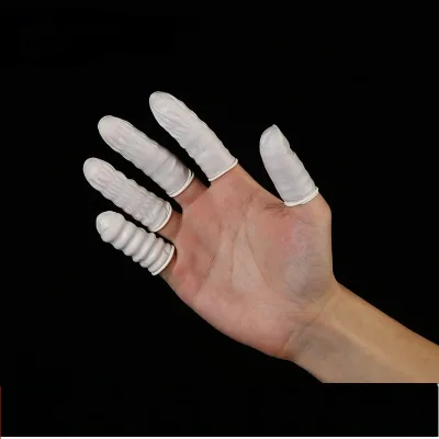 Hot Sale High Quality Cleanroom Finger Cots Disposable White Antistatic Esd Latex Rubber Finger Cot