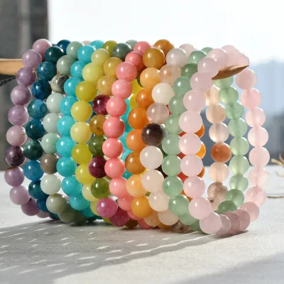 Card Included 8mm Natural Stone Bracelet for Bestseller Tourmaline Bangle Men's Women's Friendship Bracelet Holiday Gift Life