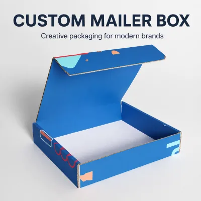 Space Saving Corrugated Custom Mailer Box with Flexible Size Options Strong Structure and Bulk Supply for Online Stores