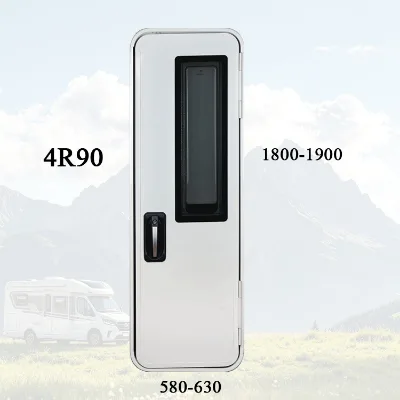 European Style Caravan Entry Door with Blind, Trash Bin, Handle and Flynet Inner Screen Door 610*1850mm