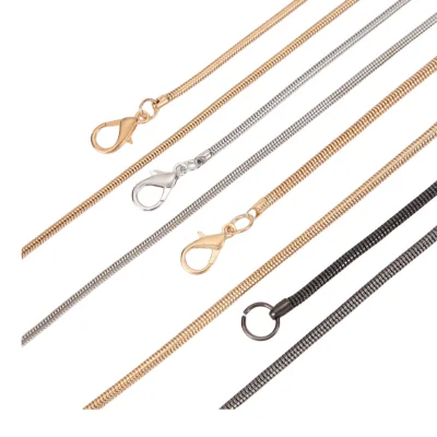 Wholesale Waterproof Crossbody Shoulder Flat Snake Chain Snake Bone Chain Snake Bone Chain Necklace Metal Chain Strap