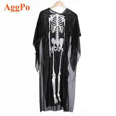 Halloween Adult Skeleton Costume Scary Haunted House Costume Spooky Ghost Clothes Halloween Decorative Role-playing Clothing