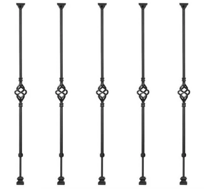 Hot Sale Decorative Wrought Iron Adjustable Balusters for Indoor Stairs