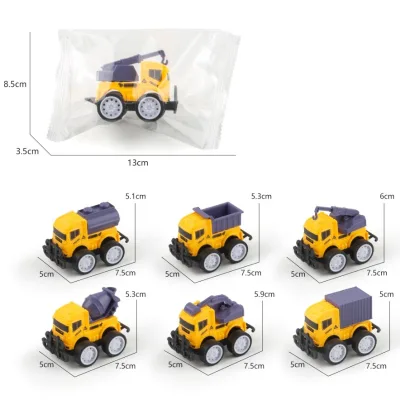 Children's Pull Back Miniature Car Engineering Firefighting Off-road Vehicle Model Wholesale Miniature Transportation Toy Car