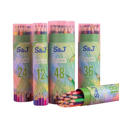 12/18/24/36/48Colors With Paper Tube Professional Art Painting Colored Pencil Kit Personalized Artist Drawing Color Pencil Set