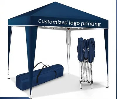 Single-Layer Four-Corner Folding Powder Coated Sunshade Outdoor Camping Four-Legged Umbrella Exhibition Stall Canopy Party