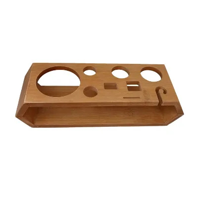 Eco-friendly Reusable Freestanding Single Layer Wine Glass Holder Natural Bamboo Cup Rack Polished Decorative Model Wood Supply