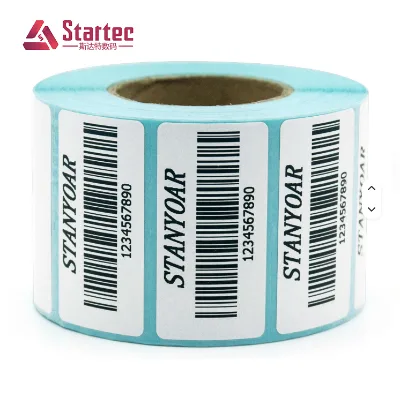 Customized Supermarket Use Brand Adhesive Paper Labels Stickers Printed Permanent Thermal Paper Label Roll