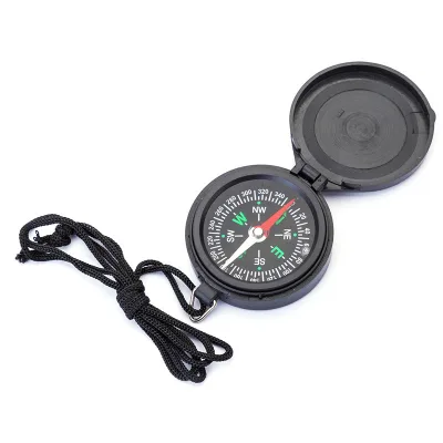 Portable Mini ABS Compass with Hanging Ring for Outdoor Hiking Camping & Traveling