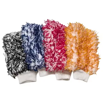 Cheap Custom Weighted 90g Premium Cyclone Microfiber Car Wash Mitts Double Sided Soft Wash Mitt Swirl & Lint & Scratch Free