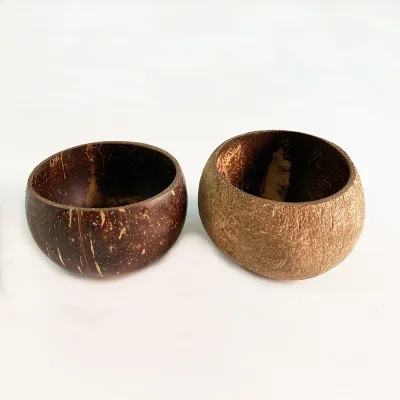 Customized High Quality Handmade Coconut Shell Bowls Rough Bowl Polished Coconut Bowl