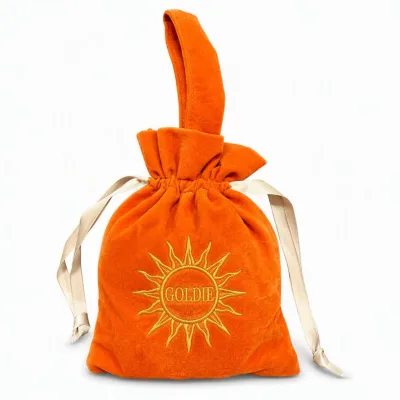 OEM Factory Branded Velvet Organizer Souvenir Pouch with Logo Embroidery Design for Corporate Salon Promotion Gift
