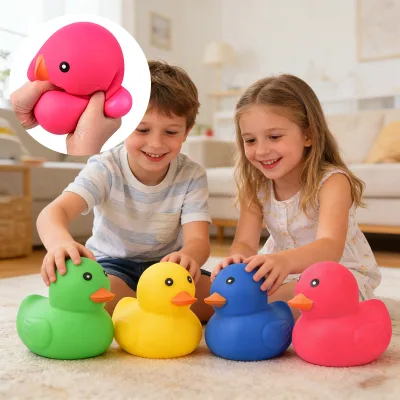 Cross-border Explosions Large TPR Decompression Duck Pinch Cartoon Children Toys Soft Glue Vent Creative Slow Rebound