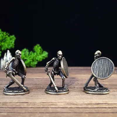 Custom 3D Skeleton Warrior Zinc Alloy Desktop Decorative Ornaments