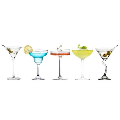 Wholesale Crystal Glass Not Stainless Steel Metal Martini Glass