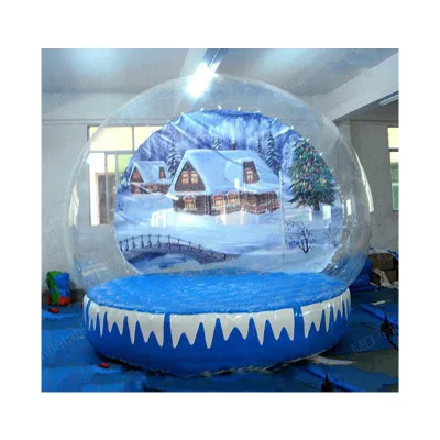 Customized Background Snow Globe Inflatable, Inflatable Snow Globe with Blowing Snow