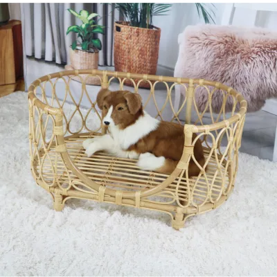 Four Seasons Universal Breathable Handmade Semi-round Mini Rattan Hand Woven Rattan Bed
