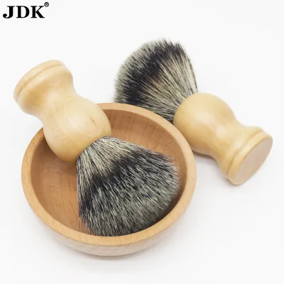 Hot Sell Wooden Bowls Shaving Brush Kit Shaving Soap Dishes with Brush for Men