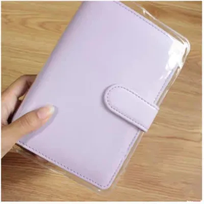 A5 A6 Soft Clear PVC Cover for Macaron PU Leather Binders Jacket Notebook Book Protective Case Film Protectors Sleeve