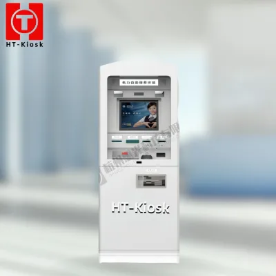 Multi-Function All-in-One Touch Screen Kiosk Free Standing Community Service Terminal Barcode Reader for Payment/Recharge/Card