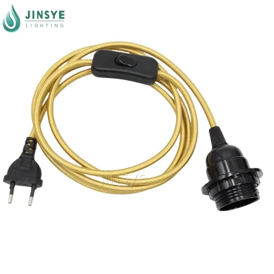 DIY Single Head Cable Rope Pendant Light E26 E27 Lampholder Lamp Cord Set for Loft Warehouse