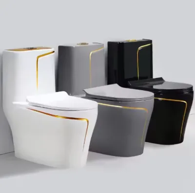 Gun Grey Dual-Flush One Piece Ceramic Toilet Modern Style Floor Mount Design S-Trap with Watermark Certificate for Bathroom Use