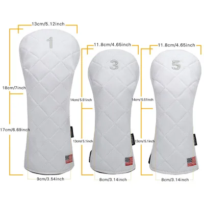 Wholesale Heavy Duty Golf Club Headcovers Custom Logo Stitched Protective Sleeves for Woods Irons Tournament Corporate Gift