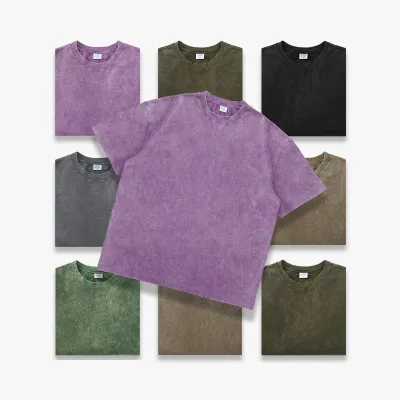 Classic Vintage Style with Heavyweight Comfort 260G Acid Wash Oversized T-Shirt
