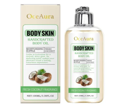 Private Label Coconut Body Oil Professional Moisturizing Smoothing Fast-Absorbing Formula Fresh Coconut Body Oil for Skin