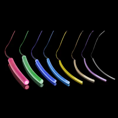 TPU 2.5mm Side Glow Optic Fiber IP68 Waterproof Lightweight for LED Light up Shoe Soles Clothes & Wrist Bands