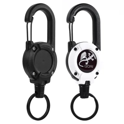 Custom Carabiner Retractable Keychain ID Badge Reel Multi-Functional Bottle Holder for Outdoor Sports with Customized Logo