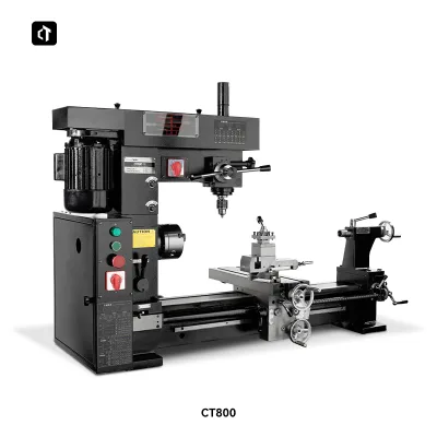 CT800 High-Precision 3-in-1 Multifunctional Lathe Mill Drill Machine Combination Bench Lathe for Versatile Applications