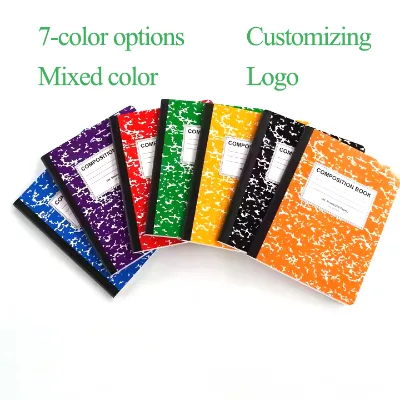 Composition Notebook 200 Pages Snowflake Lined Papers Diary Book for School Writing Offset Paper Marble Cover Assorted Colors