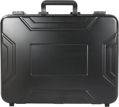 Men's 15.6 Inch Black Aluminum Briefcase Business Laptop Case Lock Fireproof File Organizer Money/Cash/Credit Card Case Hard