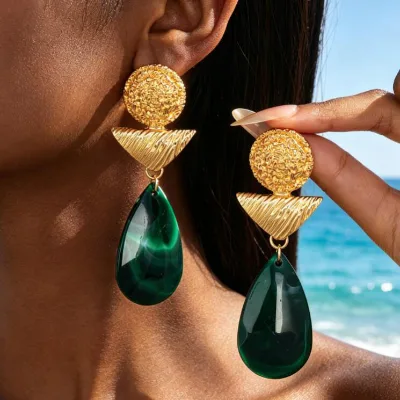 New Products Fashion Jewelry Metal Oval Sequins Tassel Earrings Luxury 18k Gold/silver Long Tassel Chain Drop Clip Earrings