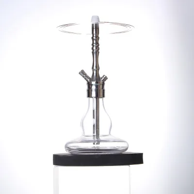 Glass Hookah Led Light Base EVA Wood Disc Base Hookah with Sturdy Design Shisha Hookah Led Light Wood Base