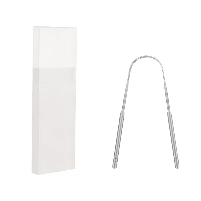 ODM U-shape Metal Tongue Cleaner Personalized Logo 316 Steel Dental Scraper Factory Direct Wholesale for Private Label