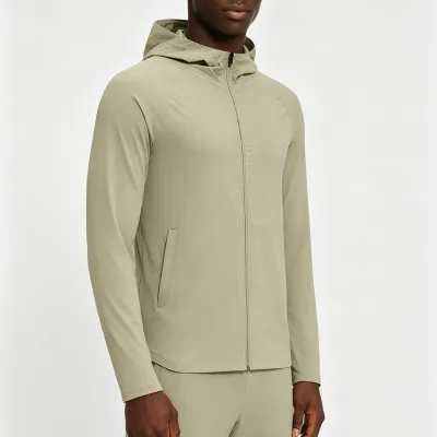 Men's Outdoor Running Jacket 90%Nylon 10%Spandex Woven Waterproof Material Anti-UV Breathable Training Jacket