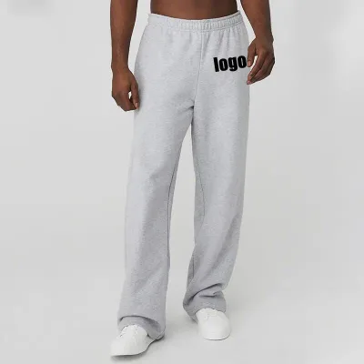 New Style Plus Size Men's Pants Long Trousers Plain Customizatiom Label logo Cotton Sweatpants Oversize Loose Outdoor Pants