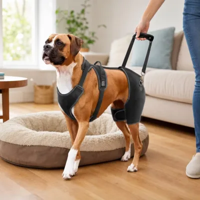 Neoprene Dog Hip Support Brace with Rear Lifting Strap Removable Vest for Hip Dysplasia Arthritis Hind Leg Limp Recovery