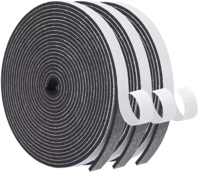 Black Foam Adhesive Sponge Tape EVA Foam Tape for Sealing & Mounting 1 mm Thick Black Foam Tape