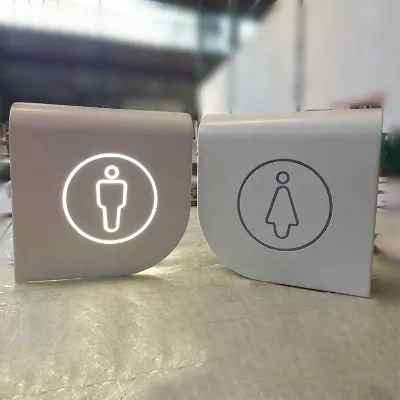 Restroom or Toilet Acrylic Women Toilet Sign Gentle Toilet Door Sign Plate Restroom Signs for Door