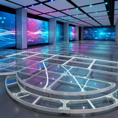 KVAKE VK-GS Factory Supply Glass Wedding Acrylic Portable Stage Platform From Guangdong
