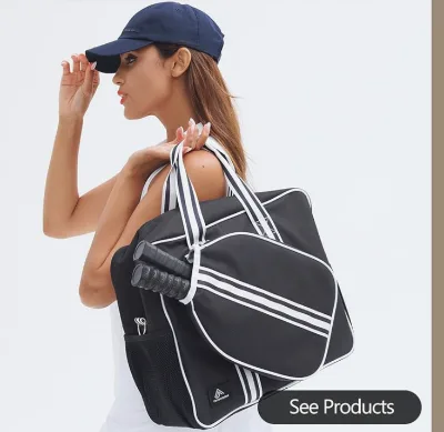 Unisex Fashion Waterproof Insulated Polyester Pickleball Tote Bag with Shoe Bag & Drink Cooler