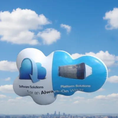 Inflatable Floating Cloud Helium Balloons Custom Made Giant with PVC Cloth Custom Color & 4m Size