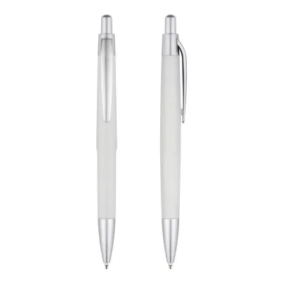 Custom Logo Playful Candy Shaded Press-Type Plastic Pens Great for Giveaways with 1.0mm Writing Width